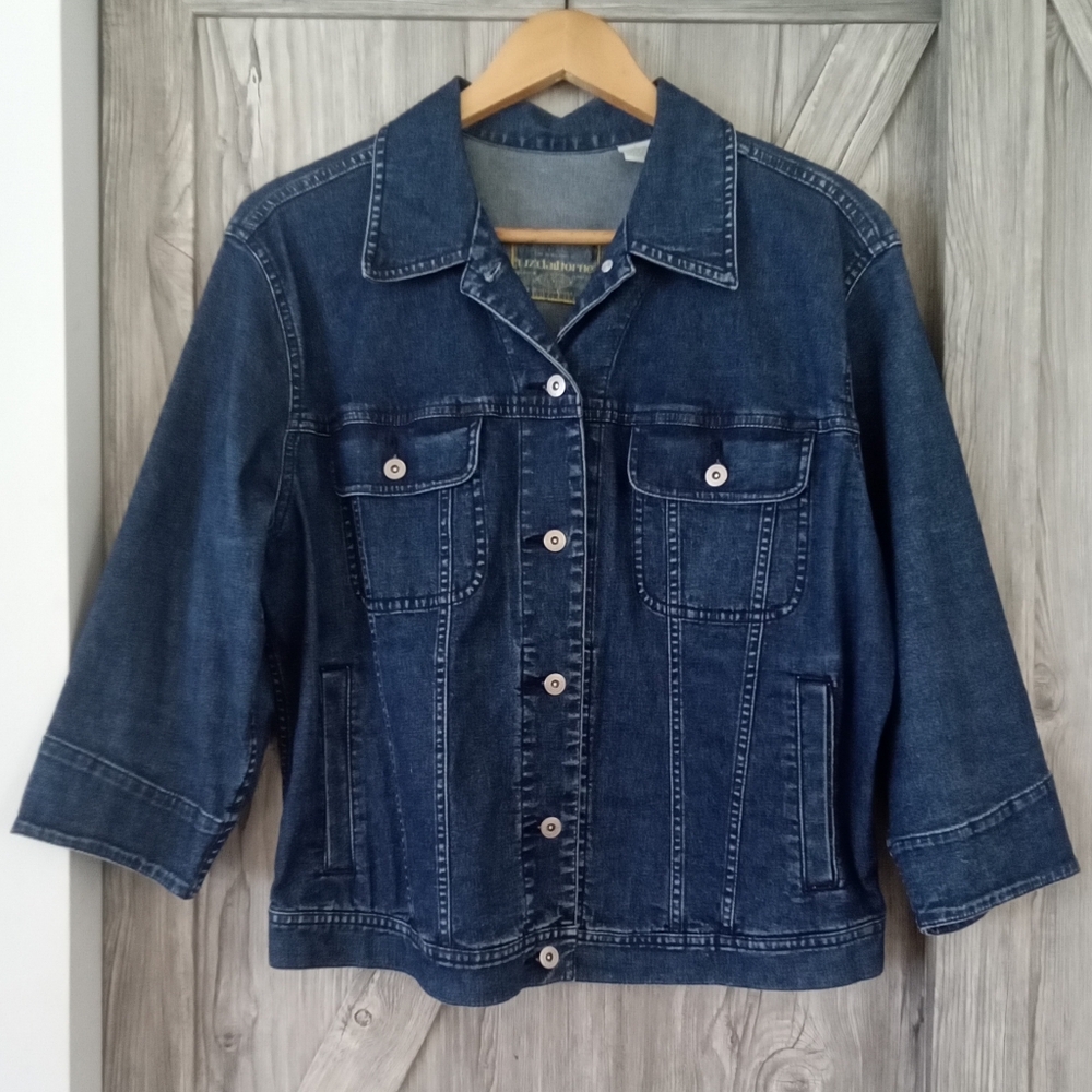 Liz Claiborne Jean Jacket Top L